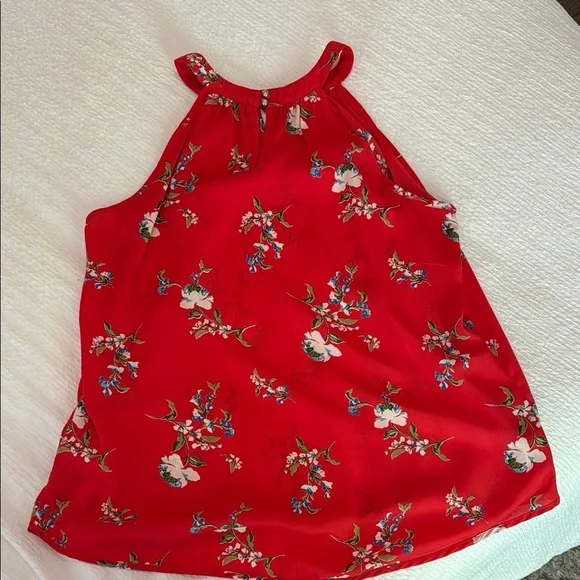 Paper moon Floral Redish/Pink Women's Top - Size L - Picture 3 of 4